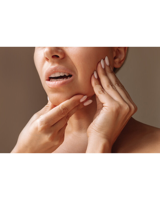 Woman experiencing jaw pain